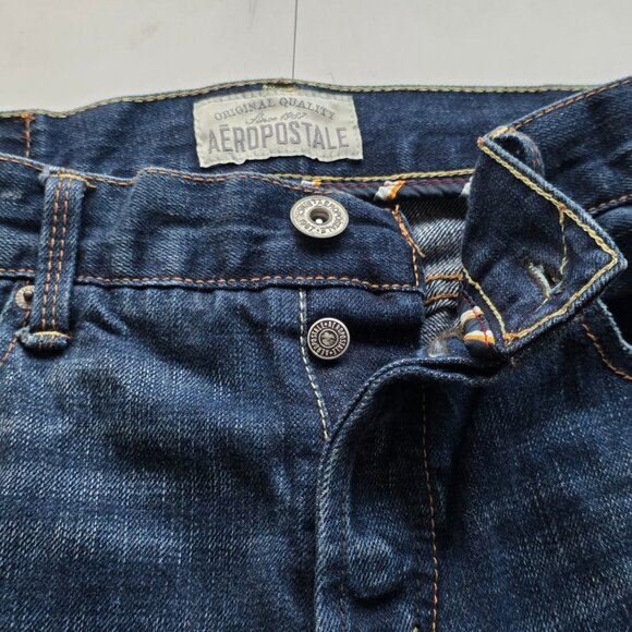 Aeropostale Men's Slim Bootcut Blue Jeans 30W x 32L 100% Cotton - Picture 3 of 7